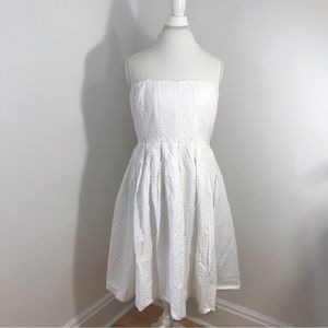 Calvin Klein White Lace Strapless Dress